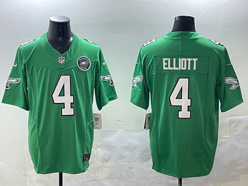 Men Philadelphia Eagles #4 Elliott Green three generations 2025 Nike Vapor Limited NFL Jersey style 3